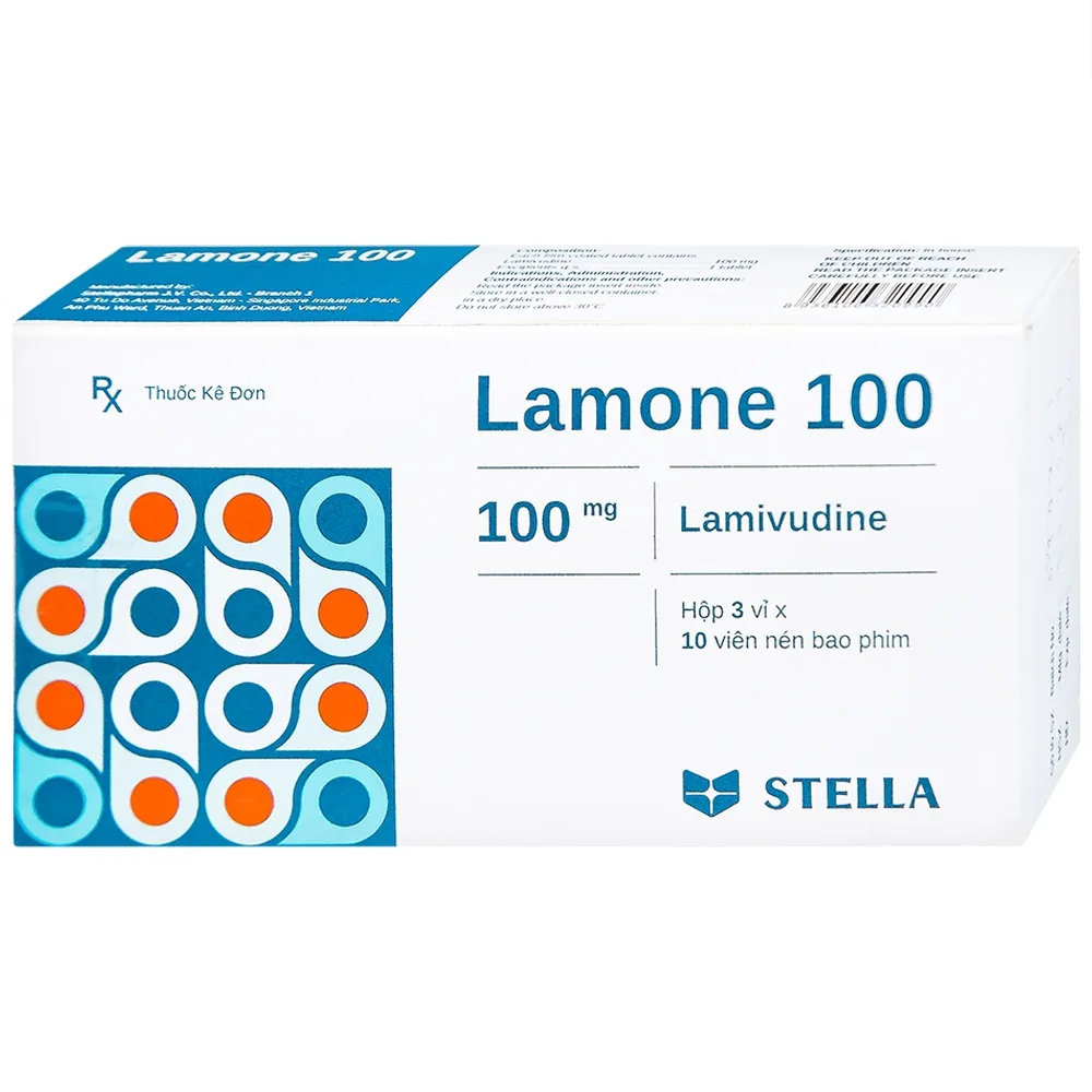 Hình ảnh Thuốc Lamone 100 Stella điều trị viêm gan siêu vi B mãn tính (3 vỉ x 10 viên)