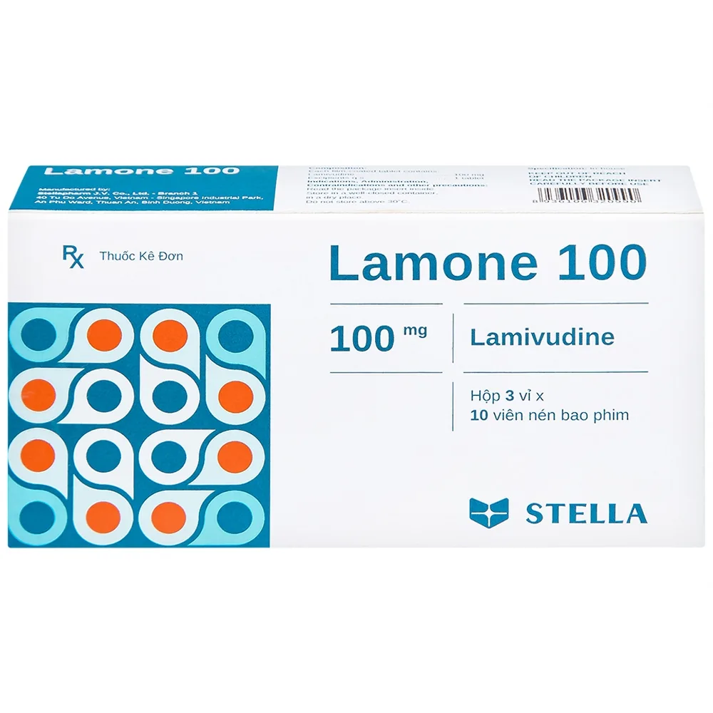 Hình ảnh Thuốc Lamone 100 Stella điều trị viêm gan siêu vi B mãn tính (3 vỉ x 10 viên)