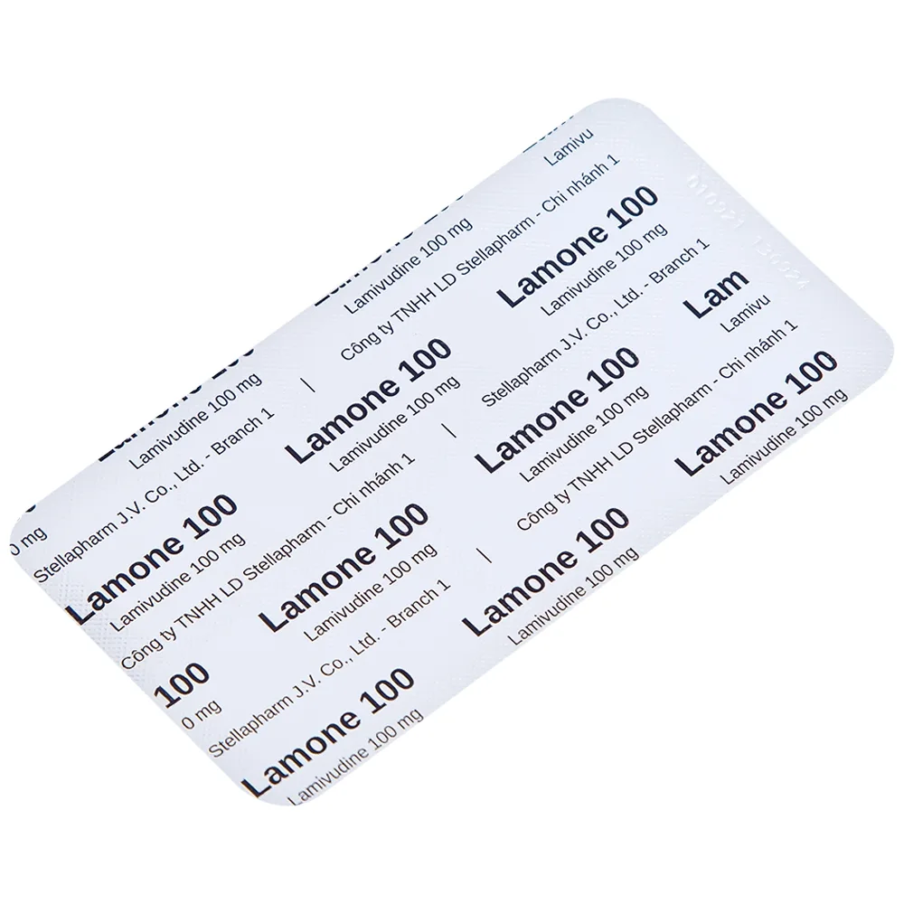 Hình ảnh Thuốc Lamone 100 Stella điều trị viêm gan siêu vi B mãn tính (3 vỉ x 10 viên)