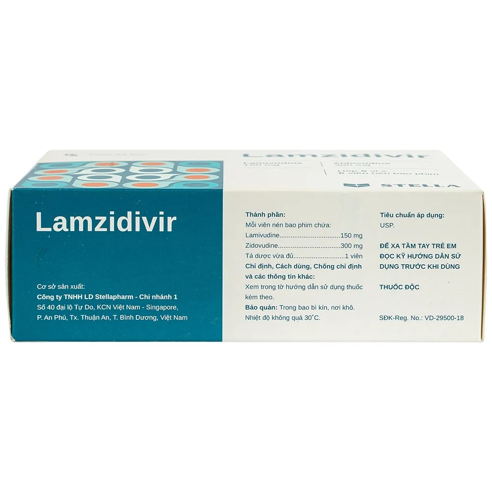 Hình ảnh Thuốc Lamzidivir Stella hỗ trợ điều trị nhiễm HIV (5 vỉ x 6 viên)
