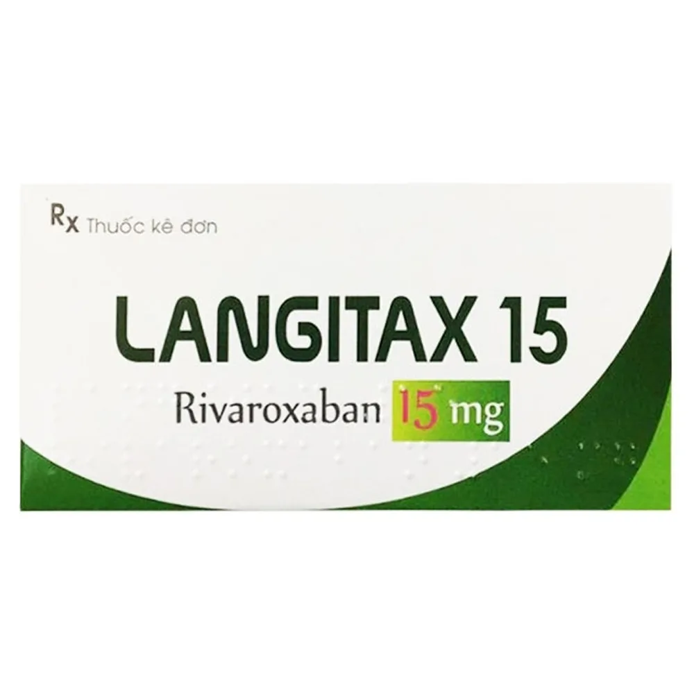Hình ảnh Viên nén Langitax 15 Usarichpharm phòng ngừa huyết khối tắc tĩnh mạch (2 vỉ x 7 viên)