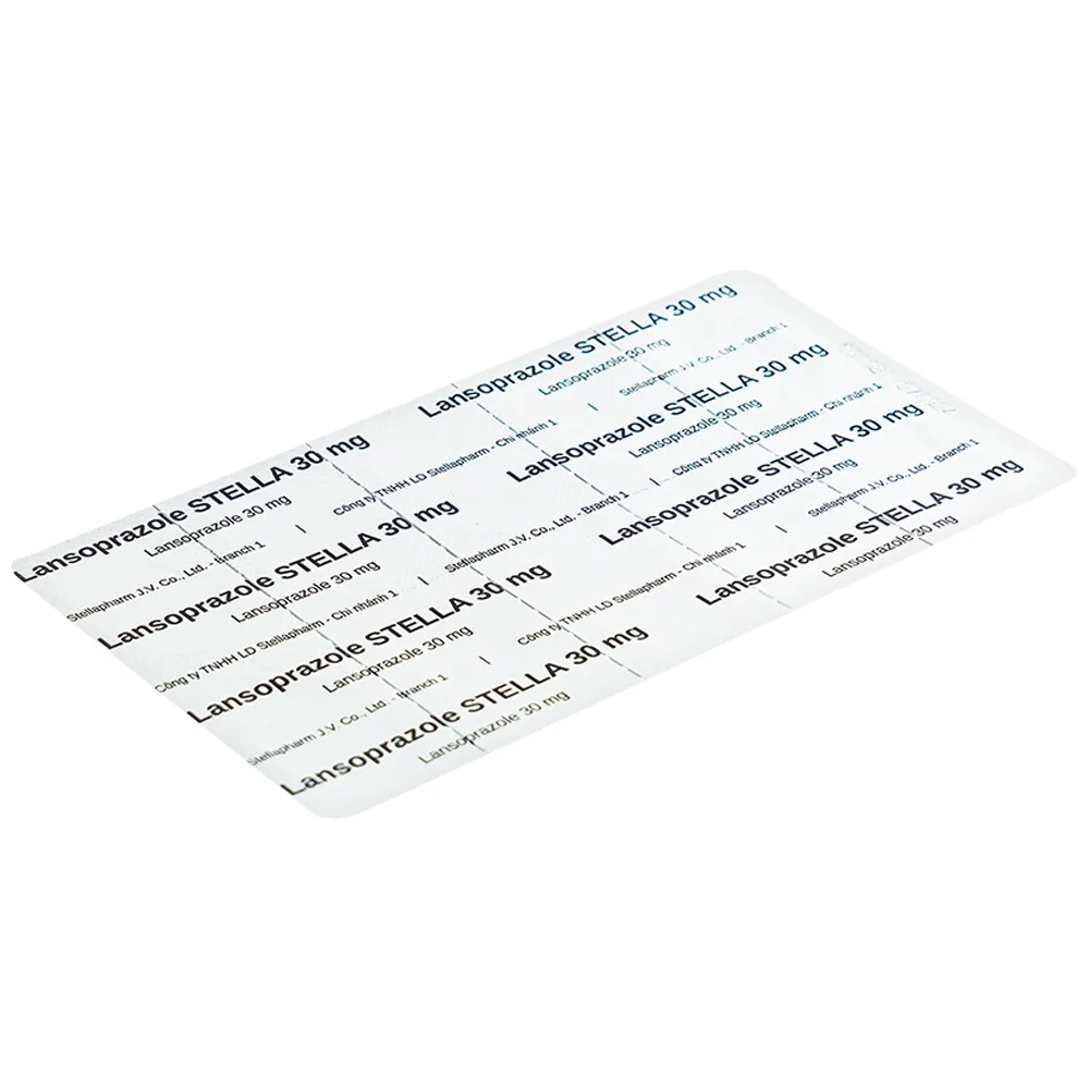 Hình ảnh Viên nang cứng Lansoprazole Stella 30mg điều trị loét dạ dày, viêm thực quản (3 vỉ x 10 viên)