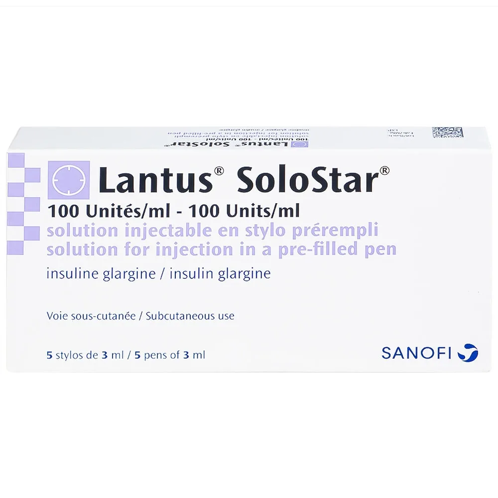 Hình ảnh Bút tiêm Lantus SoloStar 100 Units/ml điều trị đái tháo đường (5 cây x 3ml)