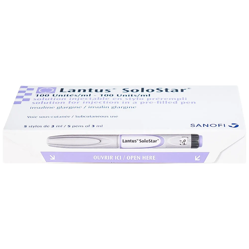 Hình ảnh Bút tiêm Lantus SoloStar 100 Units/ml điều trị đái tháo đường (5 cây x 3ml)