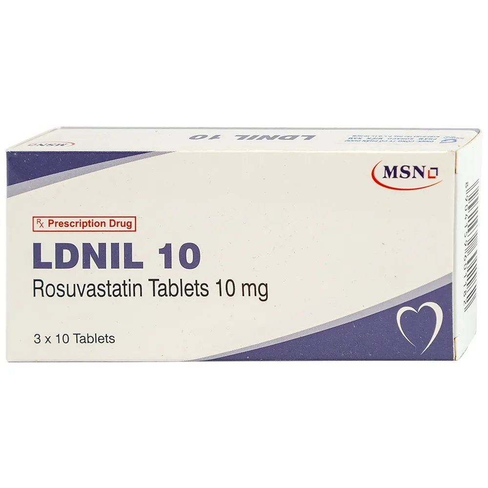 Hình ảnh Thuốc LDNIL 10 MSN điều trị tăng cholesterol (3 vỉ x10 viên)