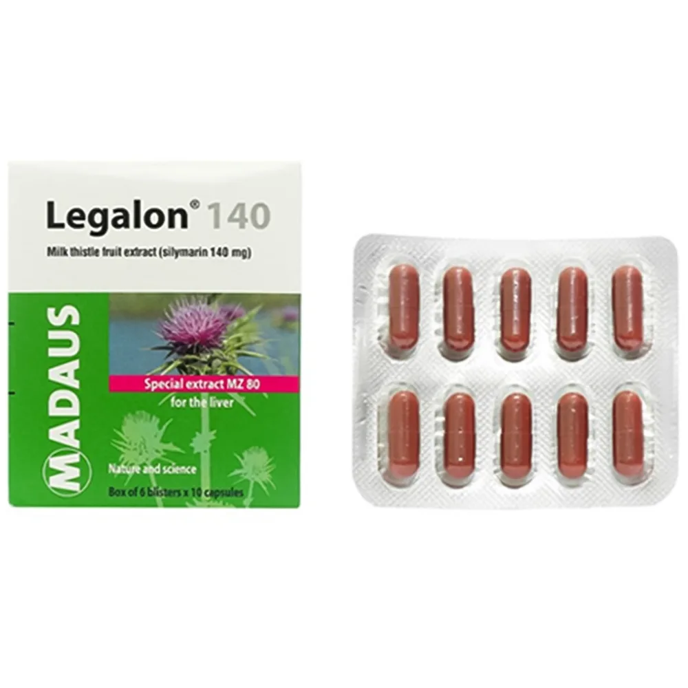 Hình ảnh Viên nang cứng Legalon 140 Madaus hỗ trợ điều trị viêm gan, xơ gan (6 vỉ x 10 viên)