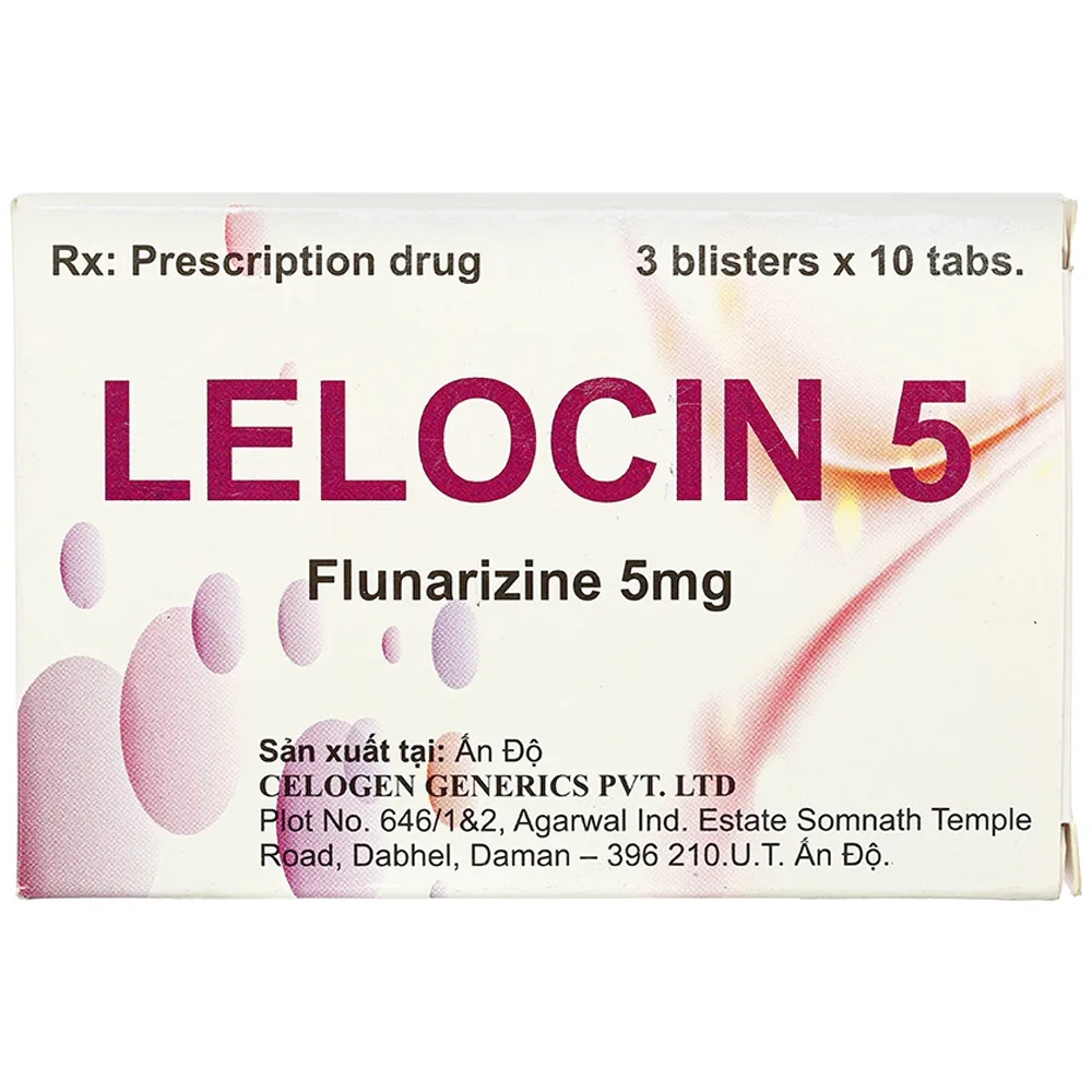 Hình ảnh Viên nang cứng Lelocin 5 Celogen điều trị chứng đau nửa đầu (3 vỉ x 10 viên)
