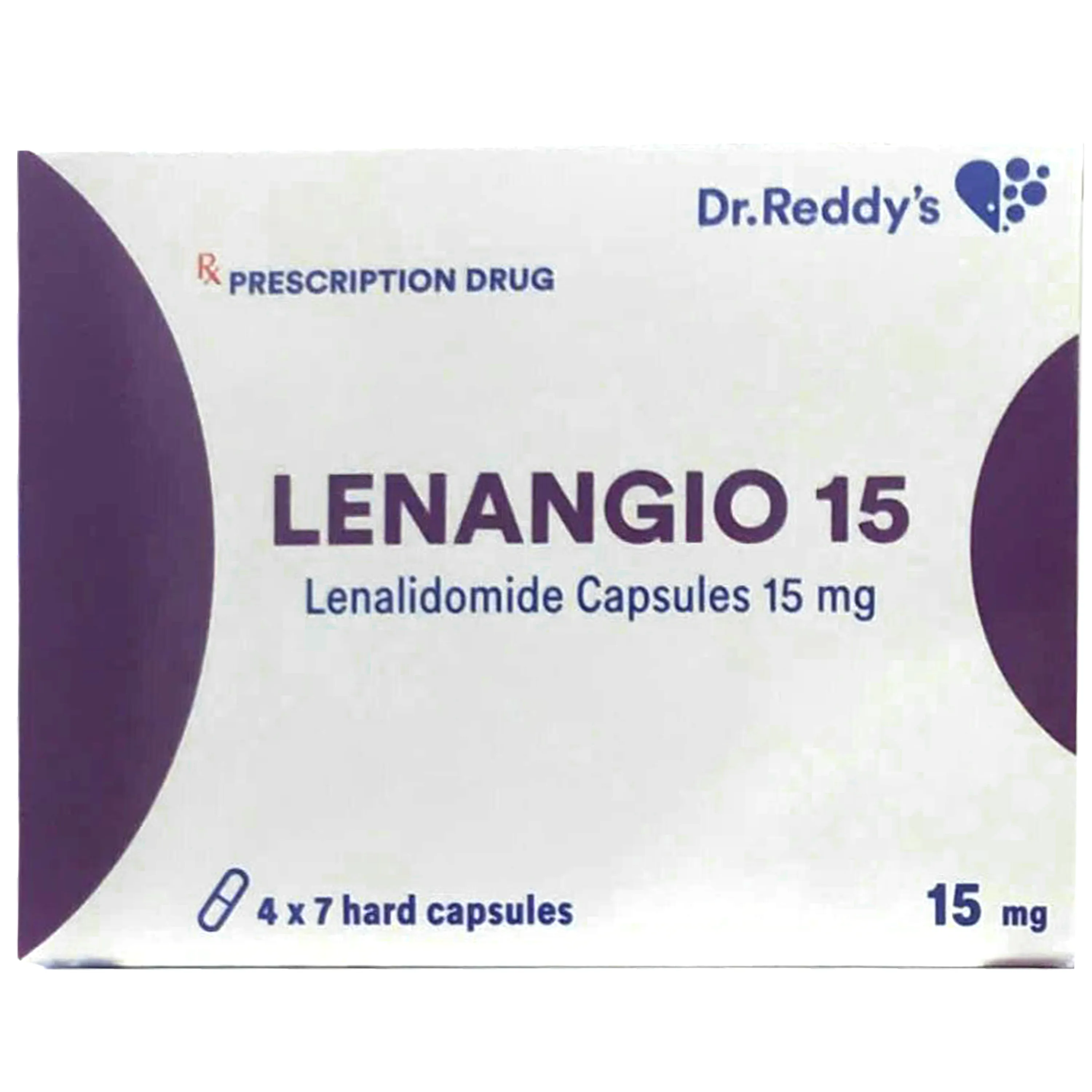 Hình ảnh Thuốc Lenangio 15mg Dr.reddy's điều hòa miễn dịch, kháng sinh mạch, chống ung thư qua nhiều cơ chế (4 vỉ x 7 viên)
