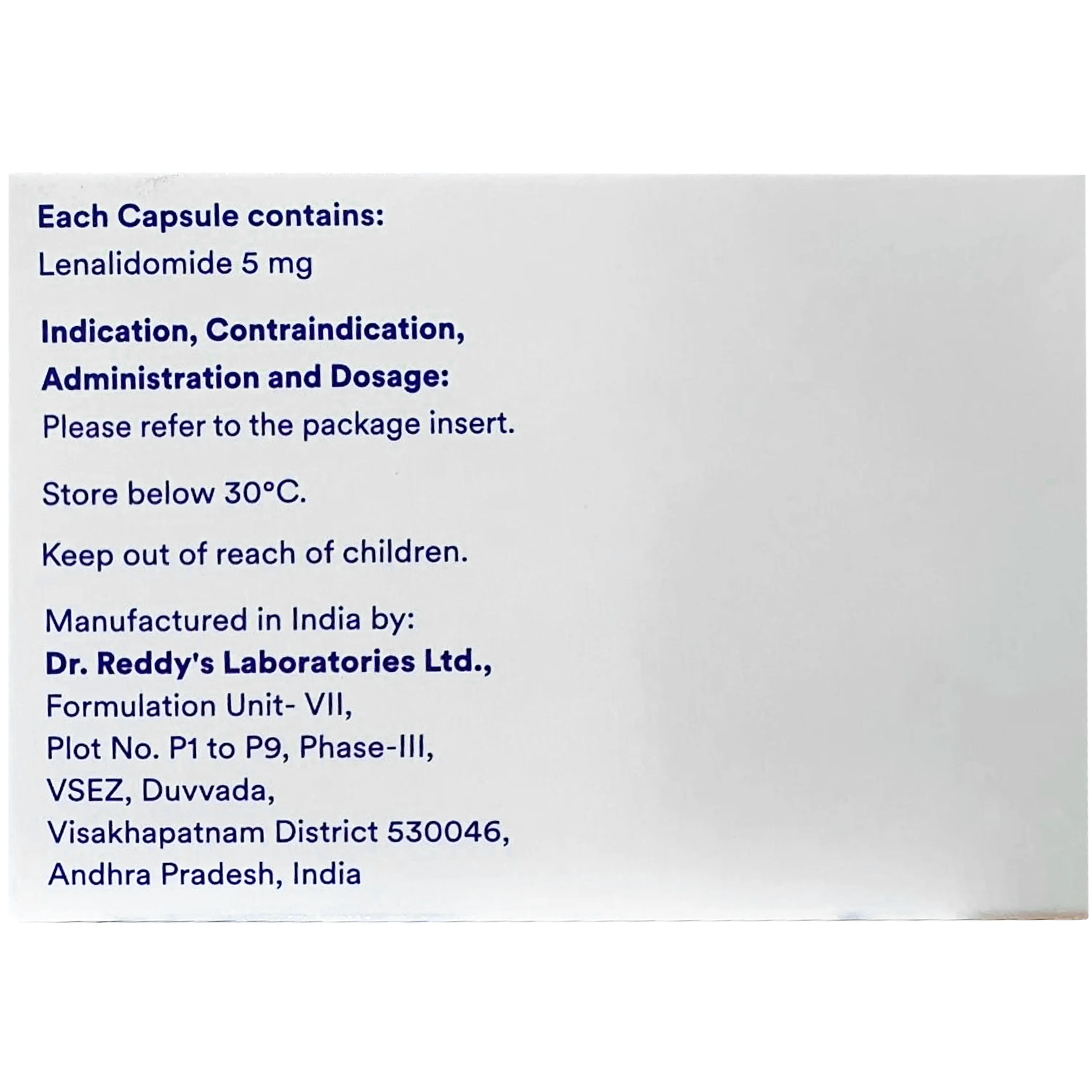 Hình ảnh Thuốc Lenangio 5mg Dr.reddy's điều hòa miễn dịch, kháng sinh mạch, chống ung thư qua nhiều cơ chế (4 vỉ x 7 viên)