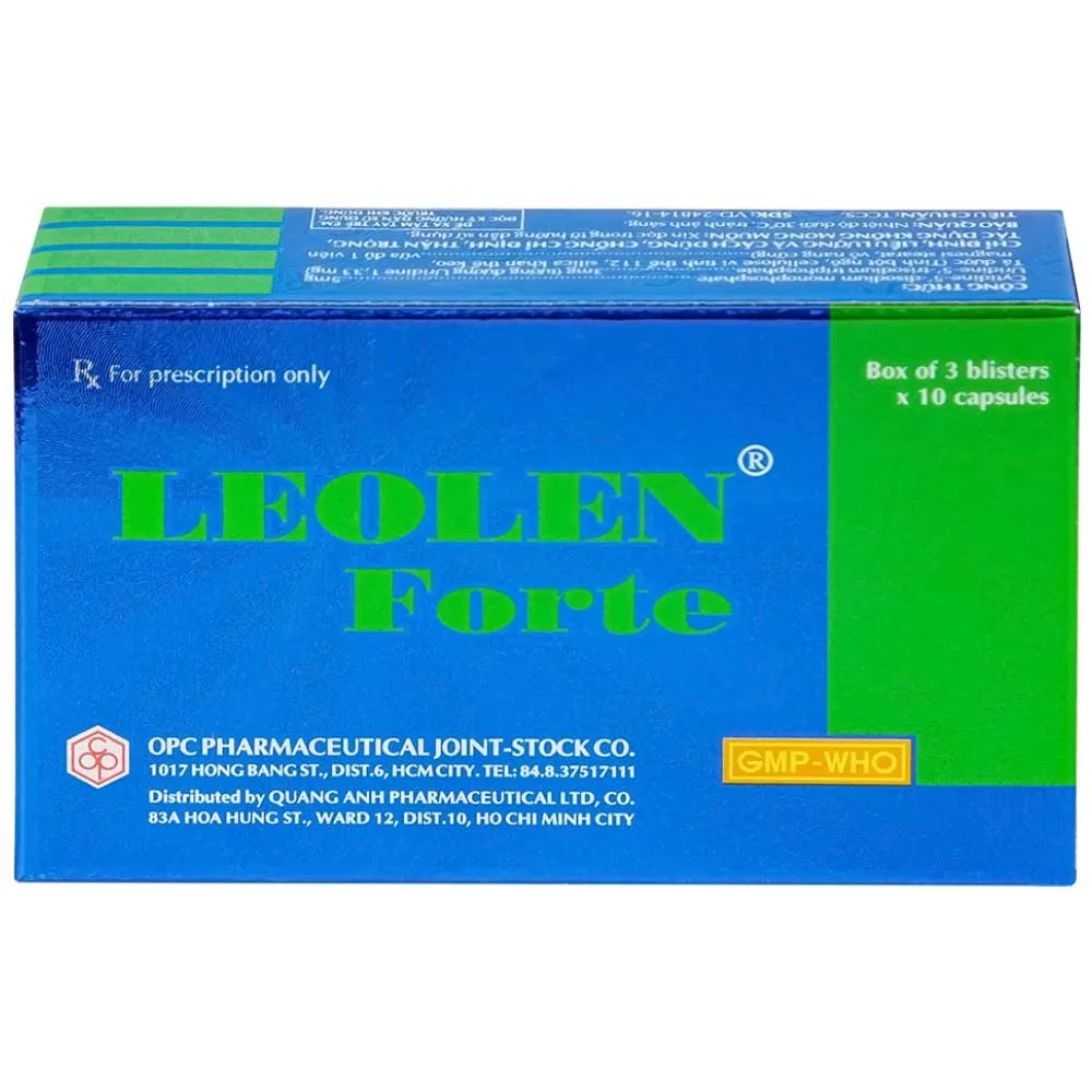 Hình ảnh Viên nang cứng Leolen Forte OPC điều trị đau dây thần kinh (3 vỉ x 10 viên)