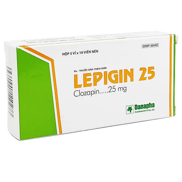 Hình ảnh Thuốc Lepigin 25mg Danapha điều trị bệnh tâm thần phân liệt mãn tính (50 viên)