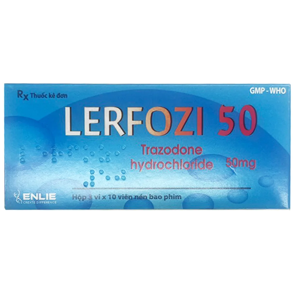 Hình ảnh Thuốc Lerfozi 50mg Enlie giảm triệu chứng trầm cảm, tình trạng lo âu (3 vỉ x 10 viên)