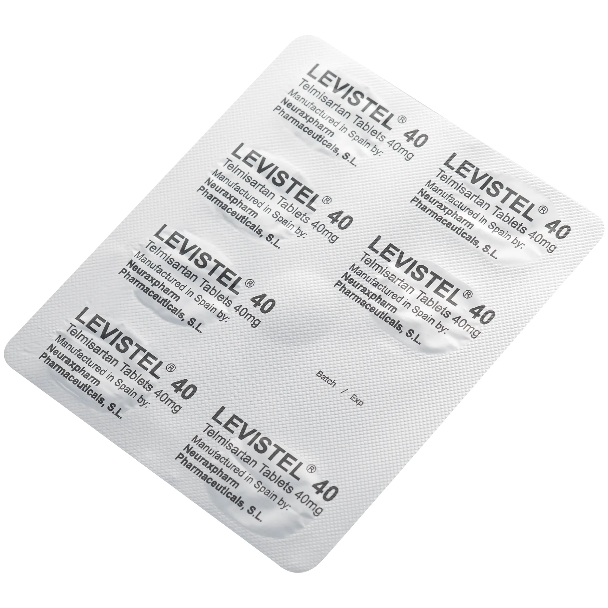 Hình ảnh Thuốc Levistel 40mg Neuraxpharm Điều trị tăng huyết áp vô căn (8 vỉ x 7 viên)