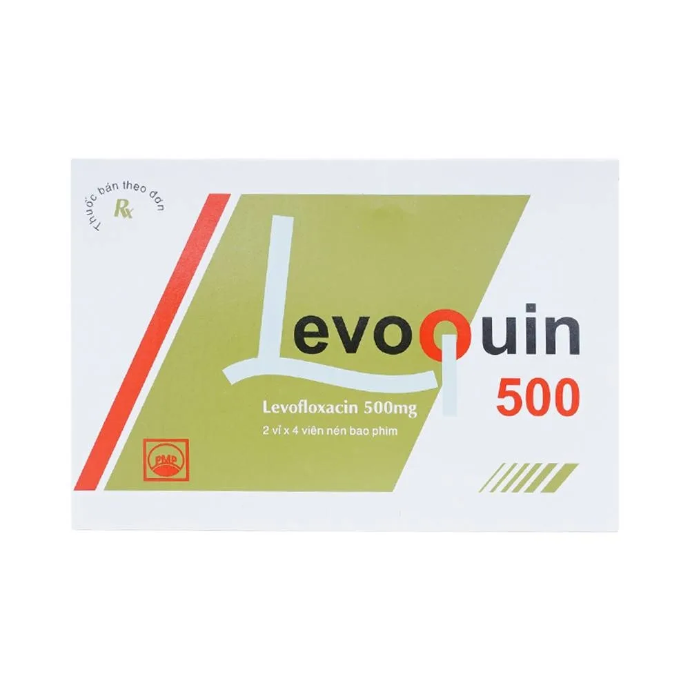 Hình ảnh Thuốc Levoquin 500 Pymepharco điều trị các chứng nhiễm trùng (2 vỉ x 4 viên)