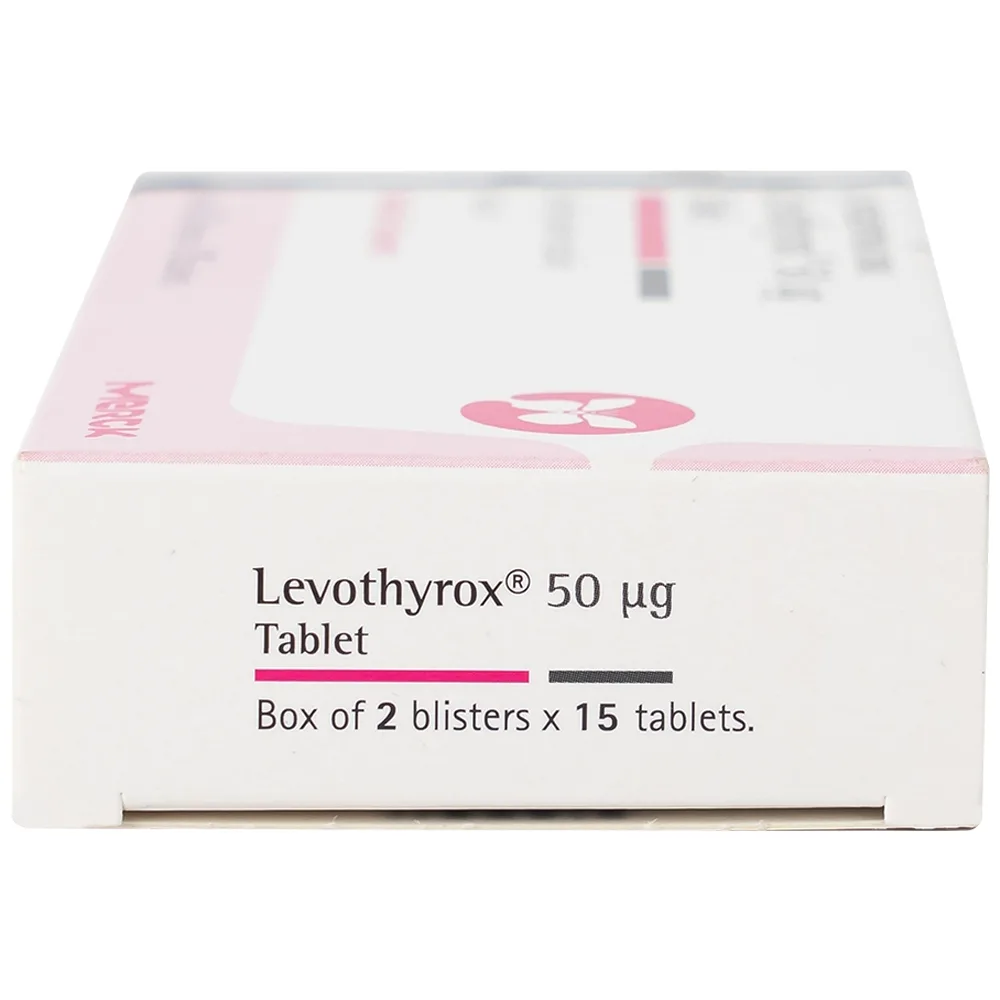 Hình ảnh Thuốc Levothyrox 50µg Merck điều trị bướu giáp, suy giáp, ung thư giáp (2 vỉ x 15 viên)