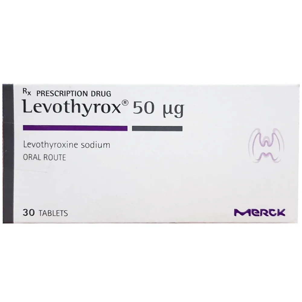Hình ảnh Thuốc Levothyrox 50µg Merck điều trị bướu giáp, suy giáp, ung thư giáp (3 vỉ x 10 viên)