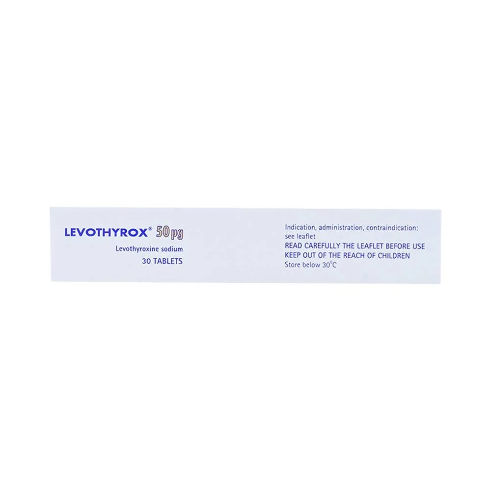 Hình ảnh Thuốc Levothyrox 50µg Merck điều trị bướu giáp, suy giáp, ung thư giáp (3 vỉ x 10 viên)