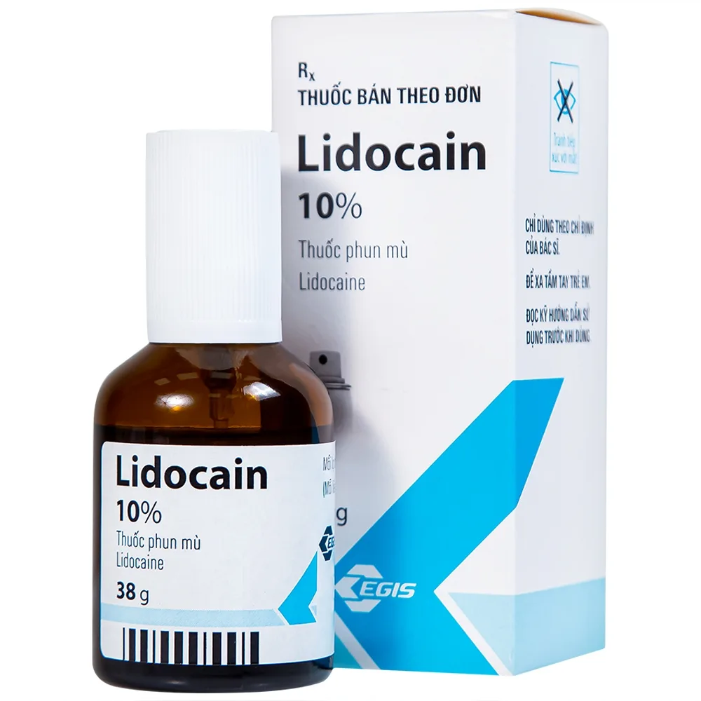 Hình ảnh Thuốc phun mù Lidocain 10% Egis dùng trong chỉ định gây tê tại chỗ (38g)