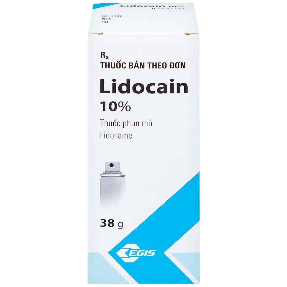 Hình ảnh Thuốc phun mù Lidocain 10% Egis dùng trong chỉ định gây tê tại chỗ (38g)