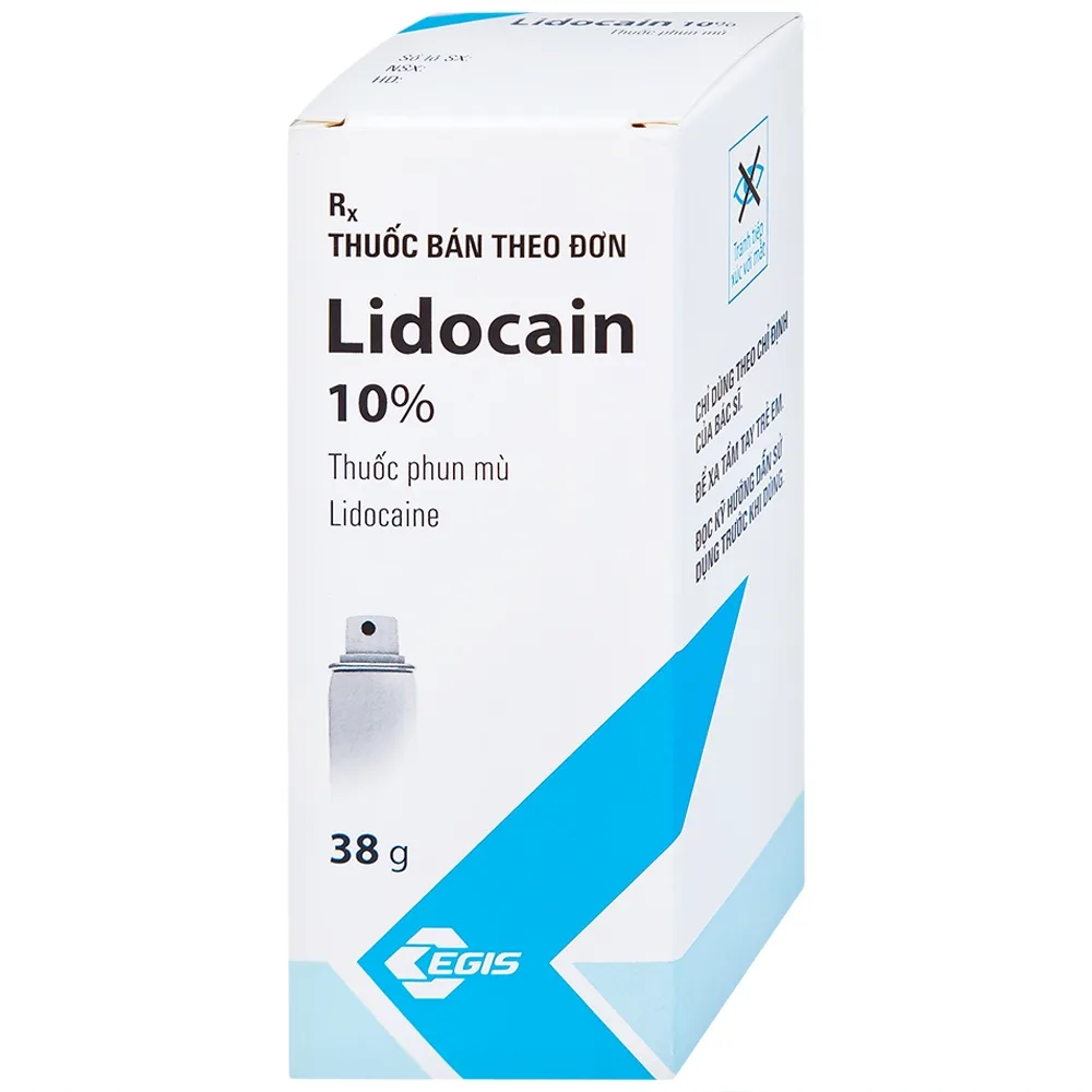 Hình ảnh Thuốc phun mù Lidocain 10% Egis dùng trong chỉ định gây tê tại chỗ (38g)