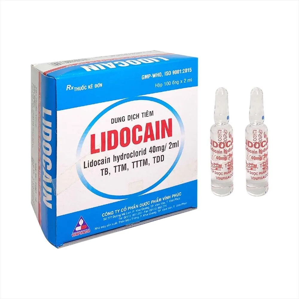 Hình ảnh Dung dịch tiêm Lidocain 40mg/2ml Vinphaco gây tê tại chỗ niêm mạc trước (100 ống x 2ml)
