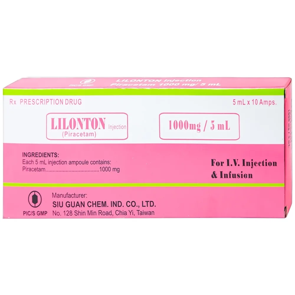 Hình ảnh Thuốc Lilonton 1000mg/5ml SiuGuanChem điều trị triệu chứng của hội chứng tâm thần (10 ống)