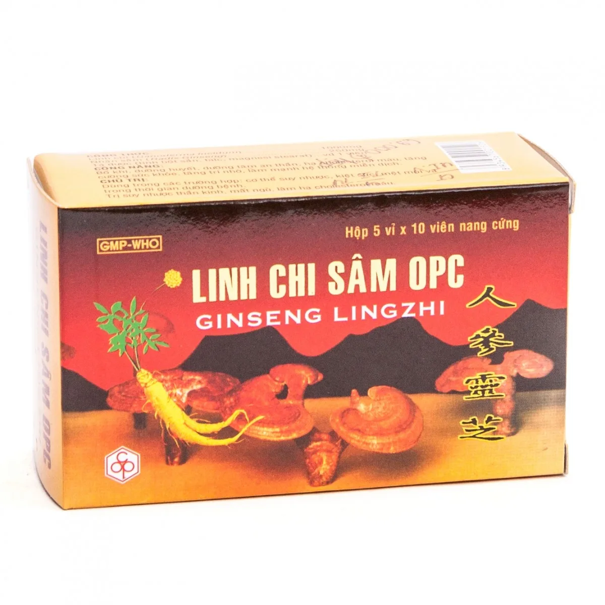 Hình ảnh Viên nang cứng Linh Chi Sâm OPC bổ khí, dưỡng huyết, dưỡng tâm an thần, hạ cholesterol (5 vỉ x 10 viên)