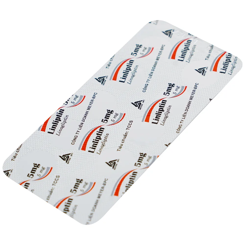 Hình ảnh Thuốc Linliptin 5mg Meyer - BPC điều trị đái tháo đường típ 2 (3 vỉ x 10 viên)