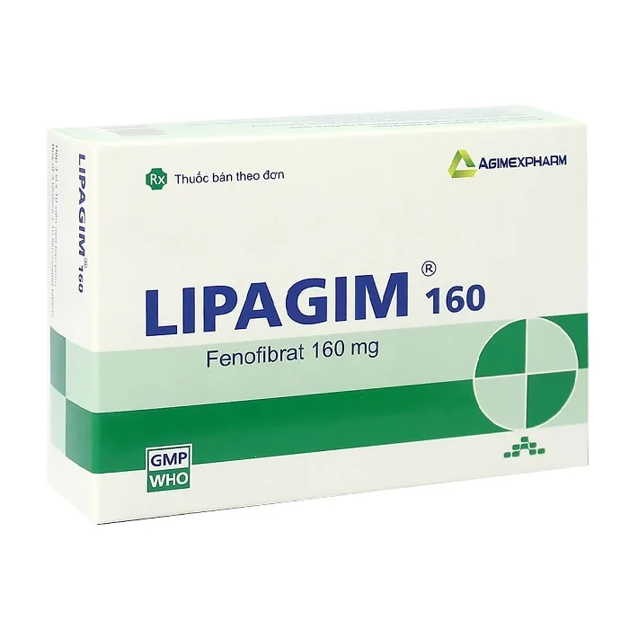 Hình ảnh Thuốc Lipagim 160 Agimexpharm điều trị tăng lipid máu (3 vỉ x 10 viên)