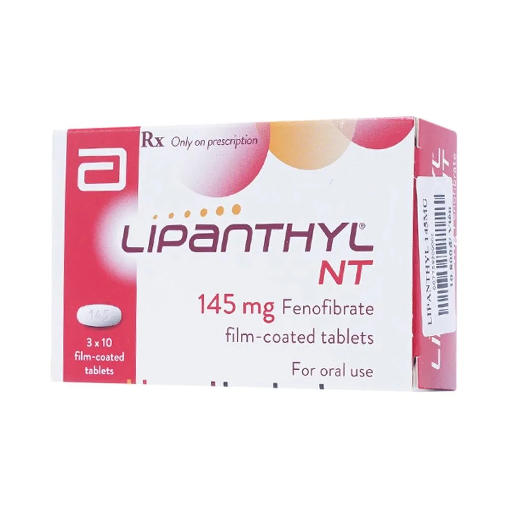 Hình ảnh Thuốc Lipanthyl NT 145mg Abbott hỗ trợ giảm cholesterol máu và tiến triển bệnh võng mạc đái tháo đường (3 vỉ x 10 viên)