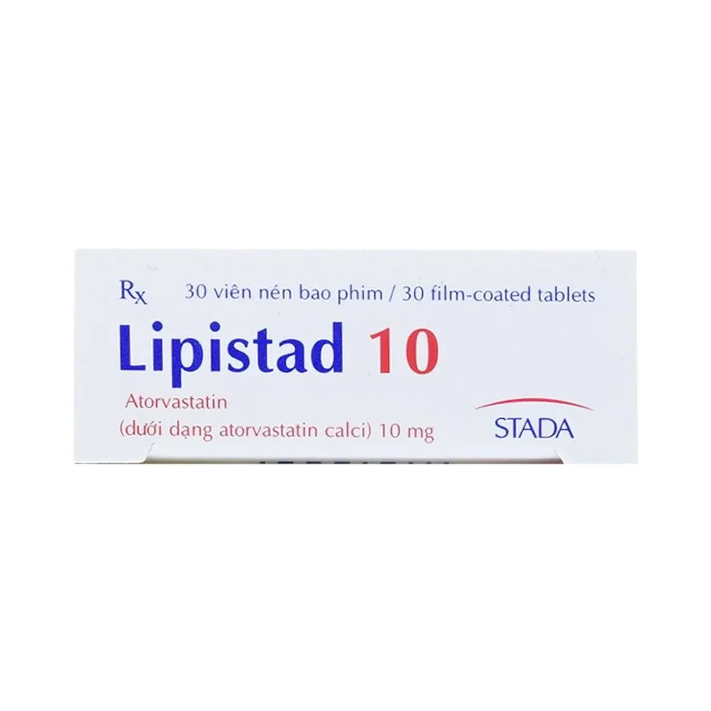 Hình ảnh Thuốc Lipistad 10 Stada điều trị tăng cholesterol và Iipid huyết hỗn hợp (3 vỉ x 10 viên)