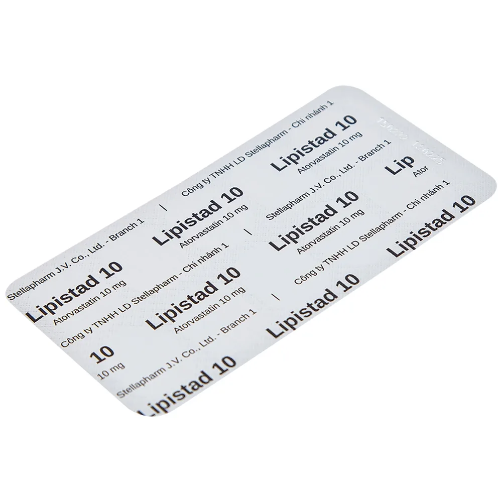 Hình ảnh Viên nén Lipistad 10 Stella điều trị tăng cholesterol máu (3 vỉ x 10 viên)