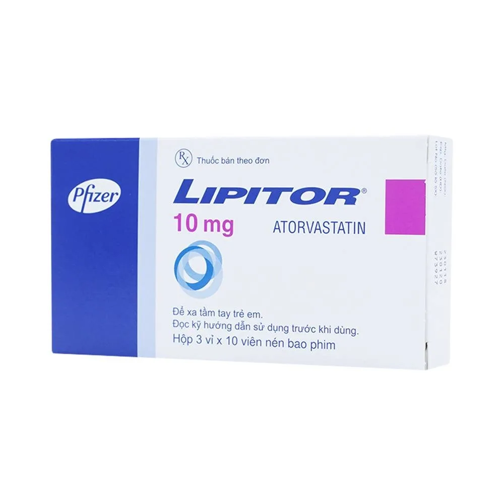 Hình ảnh Thuốc Lipitor 10mg Pfizer điều trị tăng cholesterol toàn phần (3 vỉ x 10 viên) 