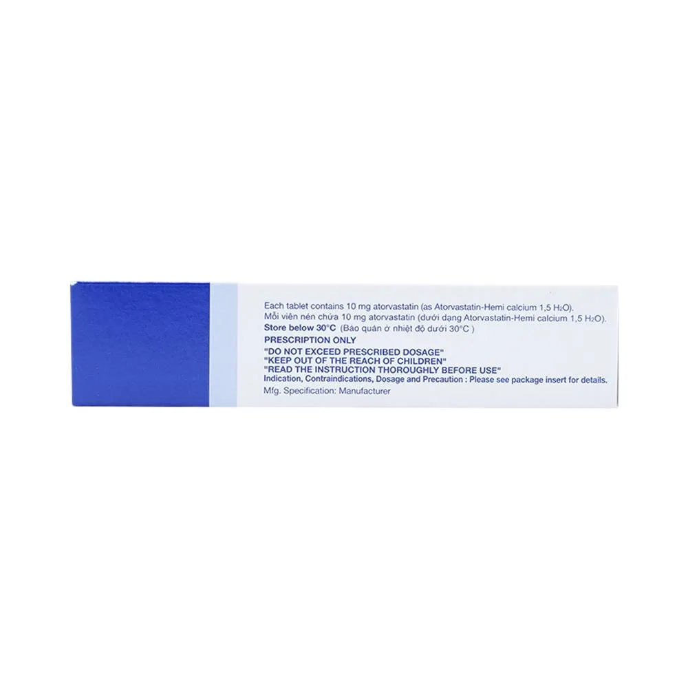 Hình ảnh Thuốc Lipitor 10mg Pfizer điều trị tăng cholesterol toàn phần (3 vỉ x 10 viên) 