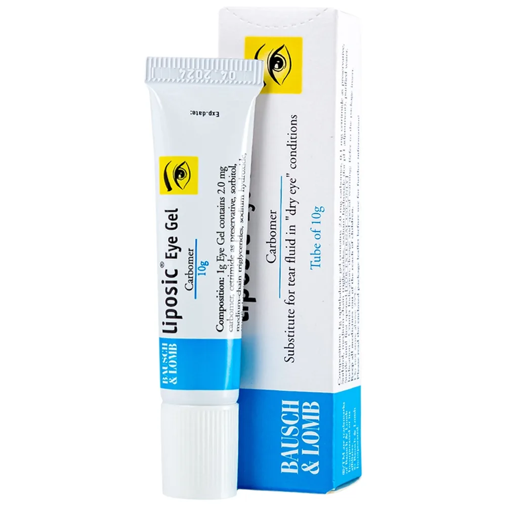 Hình ảnh Gel nhỏ mắt Liposic Eye Gel Bausch And Lomb điều trị triệu chứng cho bệnh khô mắt (10g)