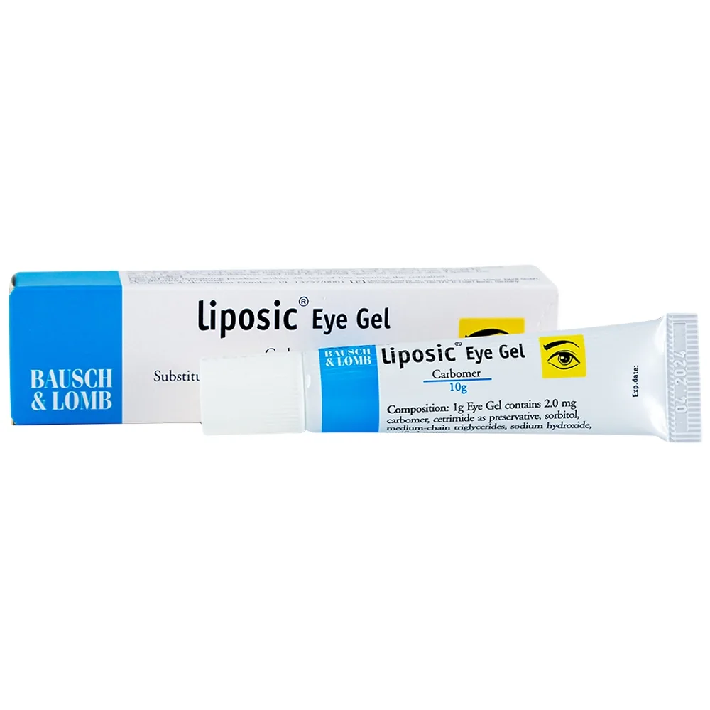 Hình ảnh Gel nhỏ mắt Liposic Eye Gel Bausch And Lomb điều trị triệu chứng cho bệnh khô mắt (10g)