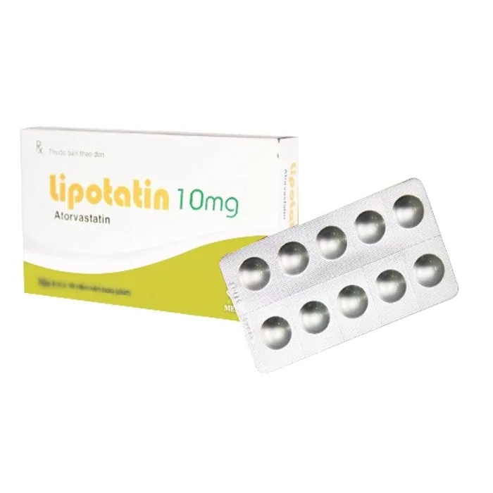 Hình ảnh Thuốc Lipotatin 10mg Mebiphar điều trị tăng cholesterol toàn phần (3 vỉ x 10 viên)
