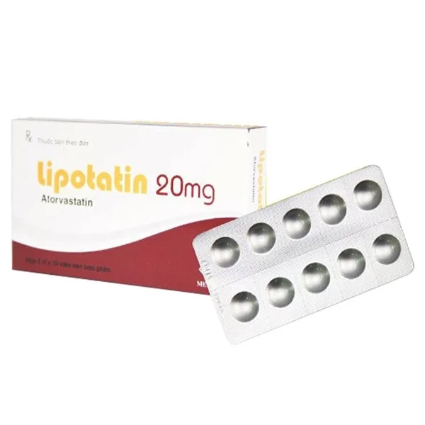 Hình ảnh Thuốc Lipotatin 20mg Mebiphar điều trị tăng cholesterol toàn phần (3 vỉ x 10 viên)