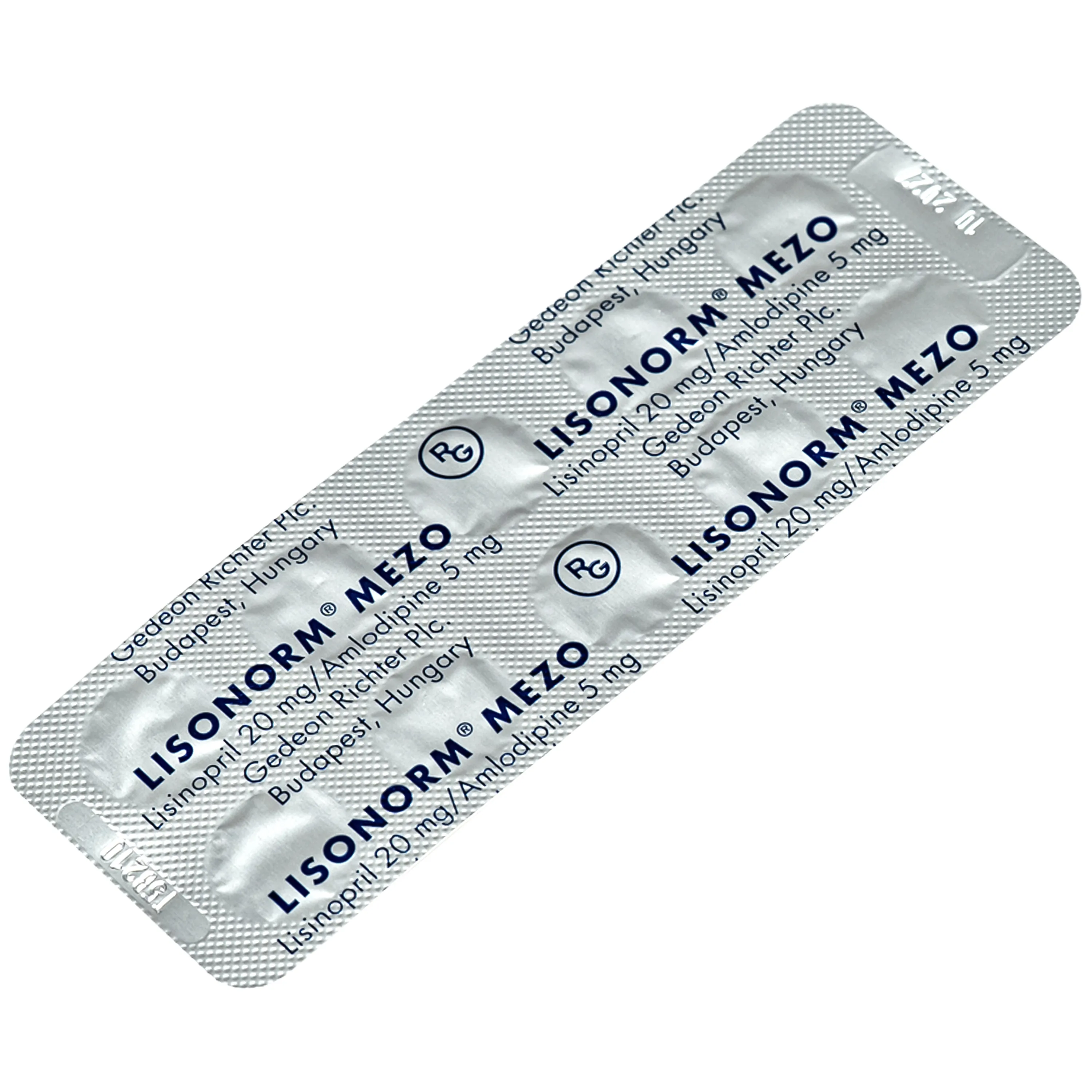 Hình ảnh Thuốc Lisonorm Mezo 20/5mg Gedeon điều trị tăng huyết áp vô căn ở người lớn (3 vỉ x 10 viên)