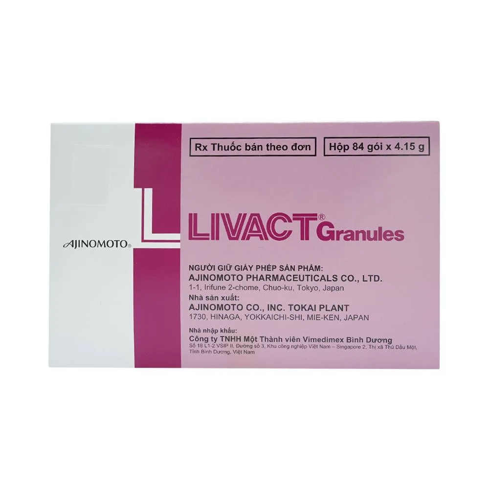 Hình ảnh Cốm pha dung dịch uống Livact Granules Ajinomoto cải thiện tình trạng giảm albumin máu (84 gói)