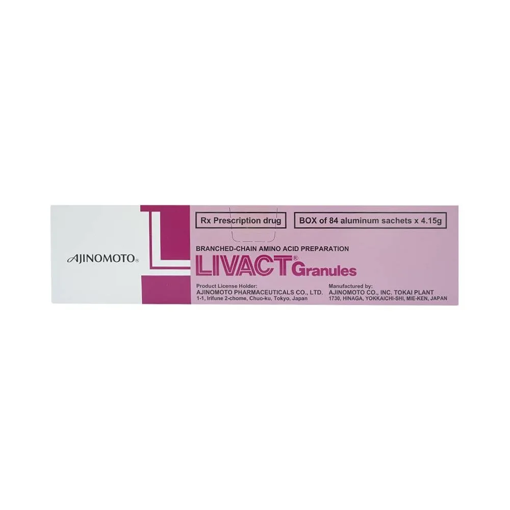 Hình ảnh Cốm pha dung dịch uống Livact Granules Ajinomoto cải thiện tình trạng giảm albumin máu (84 gói)