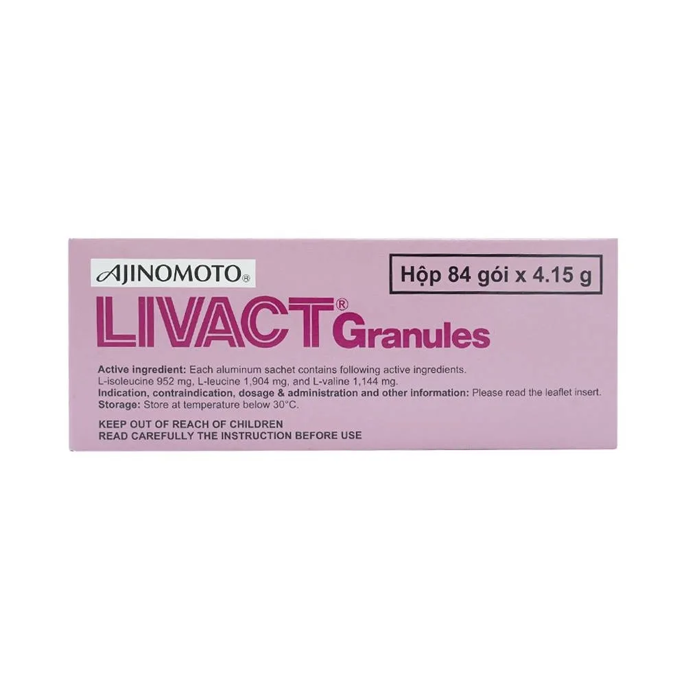 Hình ảnh Cốm pha dung dịch uống Livact Granules Ajinomoto cải thiện tình trạng giảm albumin máu (84 gói)