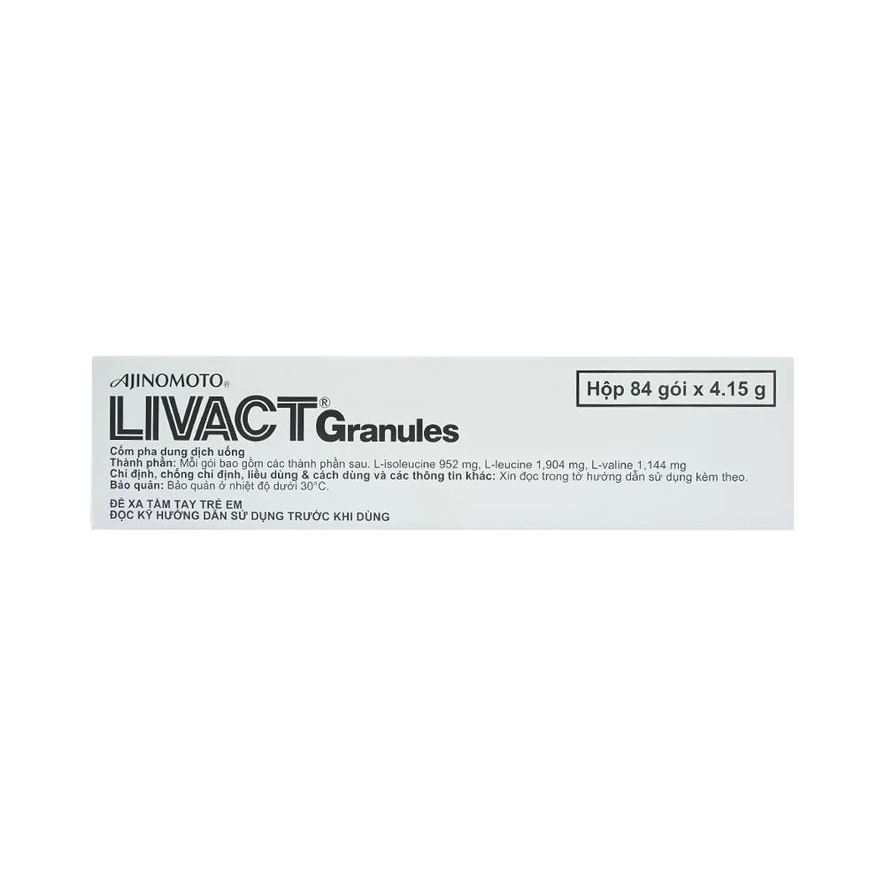Hình ảnh Cốm pha dung dịch uống Livact Granules Ajinomoto cải thiện tình trạng giảm albumin máu (84 gói)