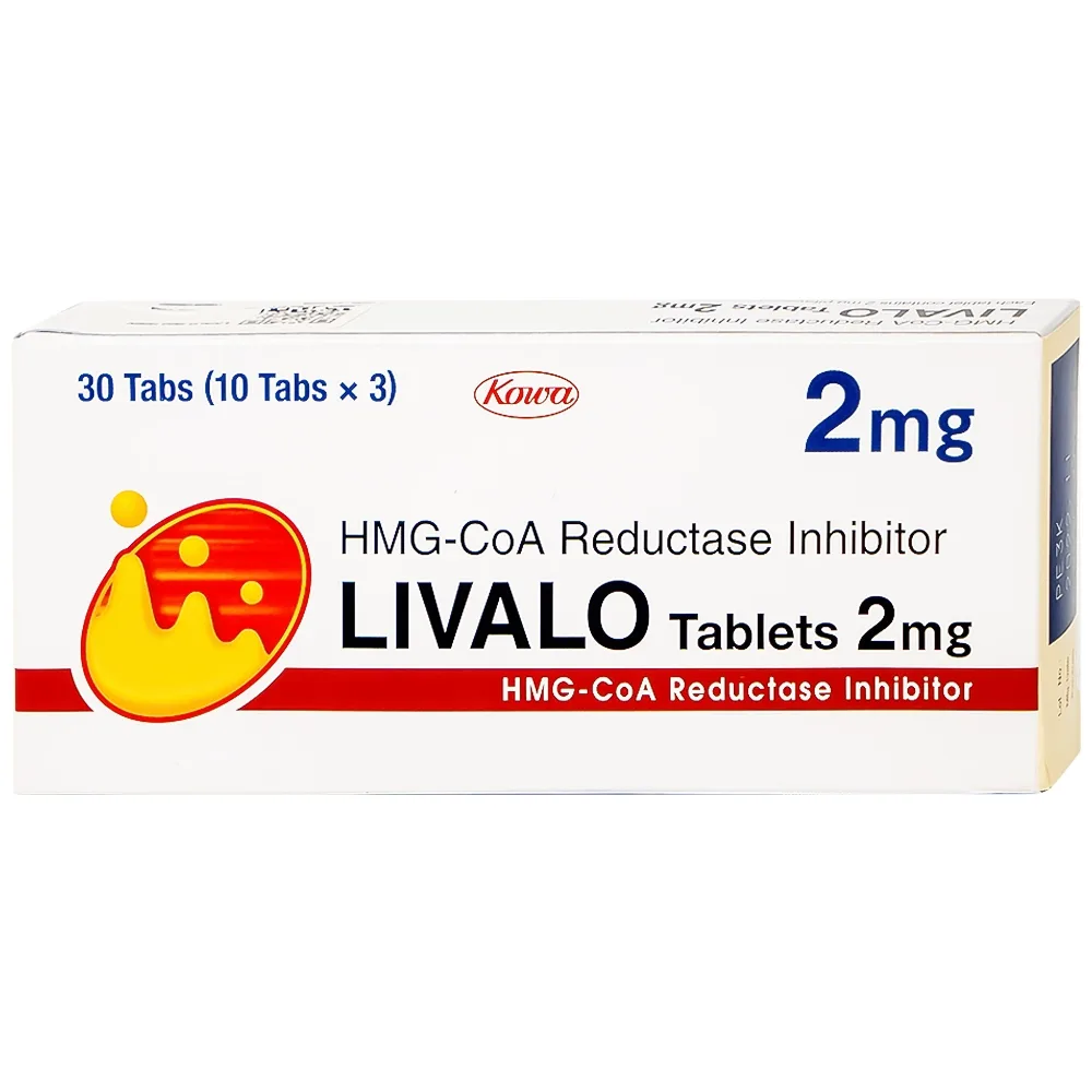 Hình ảnh Thuốc Livalo 2mg Kowa điều trị tăng lipid máu nguyên (3 vỉ x 10 viên)
