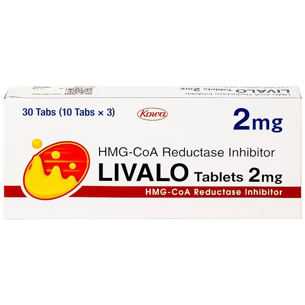 Hình ảnh Thuốc Livalo 2mg Kowa điều trị tăng lipid máu nguyên (3 vỉ x 10 viên)