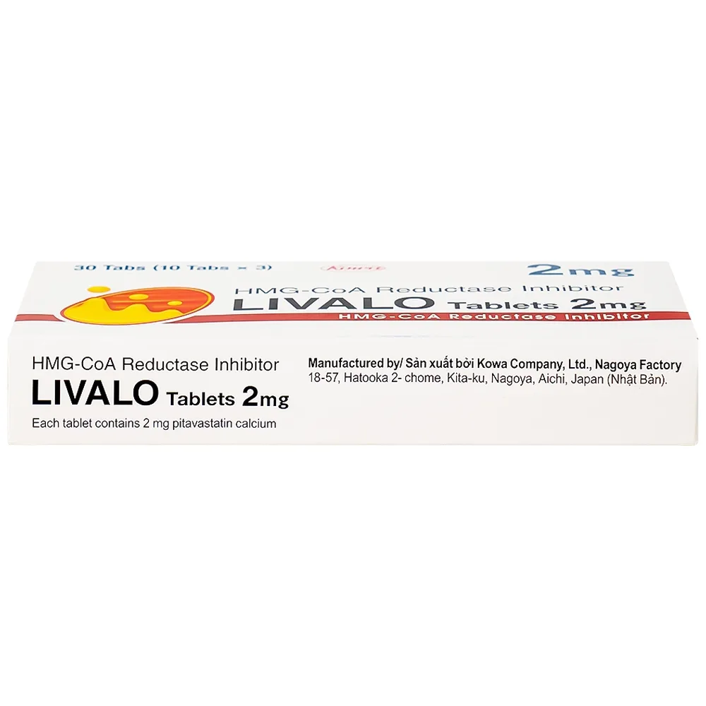 Hình ảnh Thuốc Livalo 2mg Kowa điều trị tăng lipid máu nguyên (3 vỉ x 10 viên)