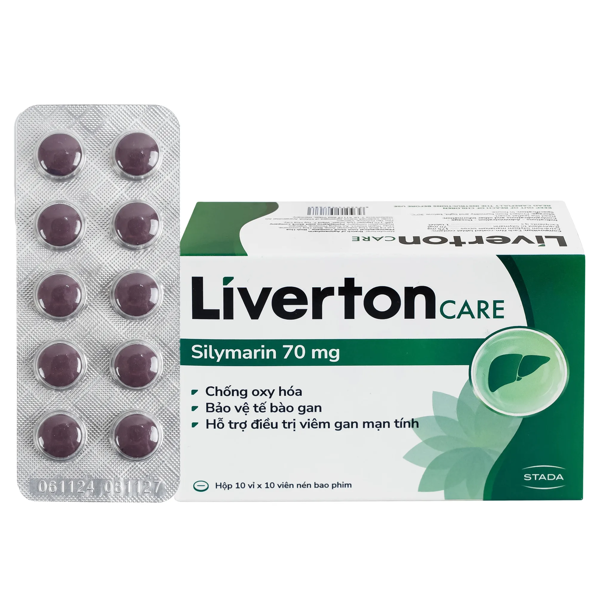 Hình ảnh Thuốc Liverton Care 70mg Stada hỗ trợ điều trị viêm gan mạn tính, có tác dụng lợi mật (10 vỉ x 10 viên)
