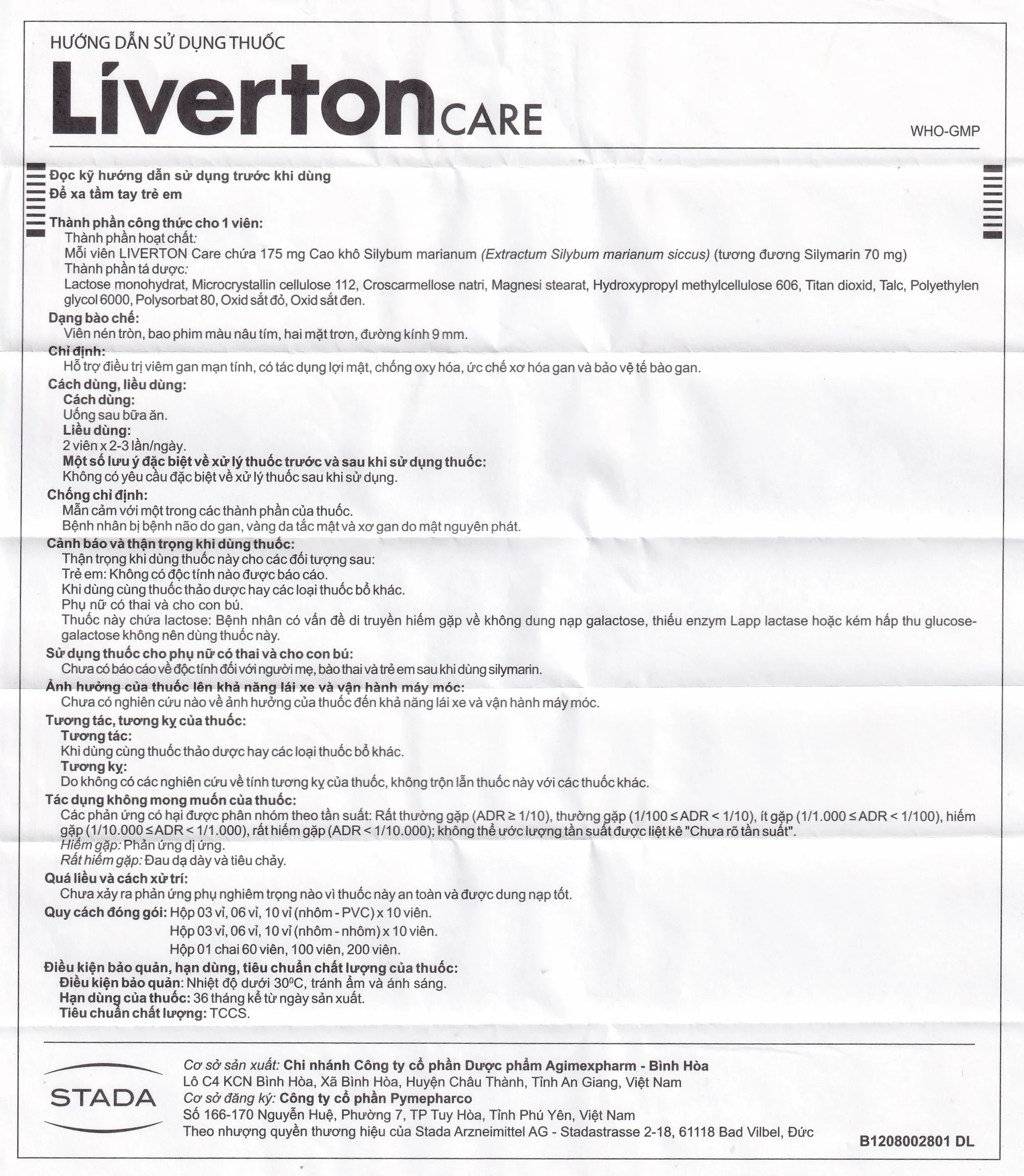 Hình ảnh Thuốc Liverton Care 70mg Stada hỗ trợ điều trị viêm gan mạn tính, có tác dụng lợi mật (10 vỉ x 10 viên)