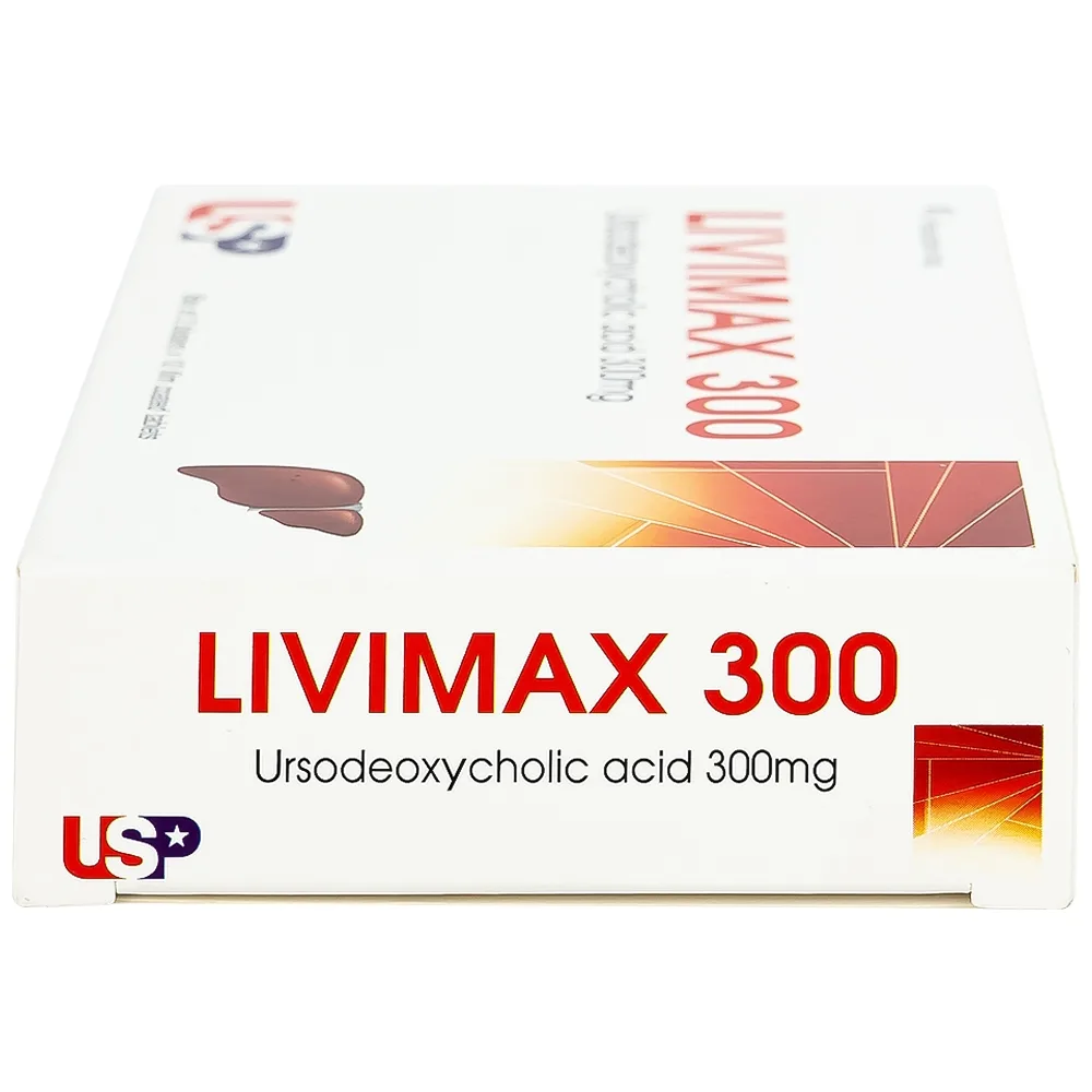 Hình ảnh Thuốc Livimax 300 US Pharma điều trị xơ gan ứ mật nguyên phát (3 vỉ x 10 viên)
