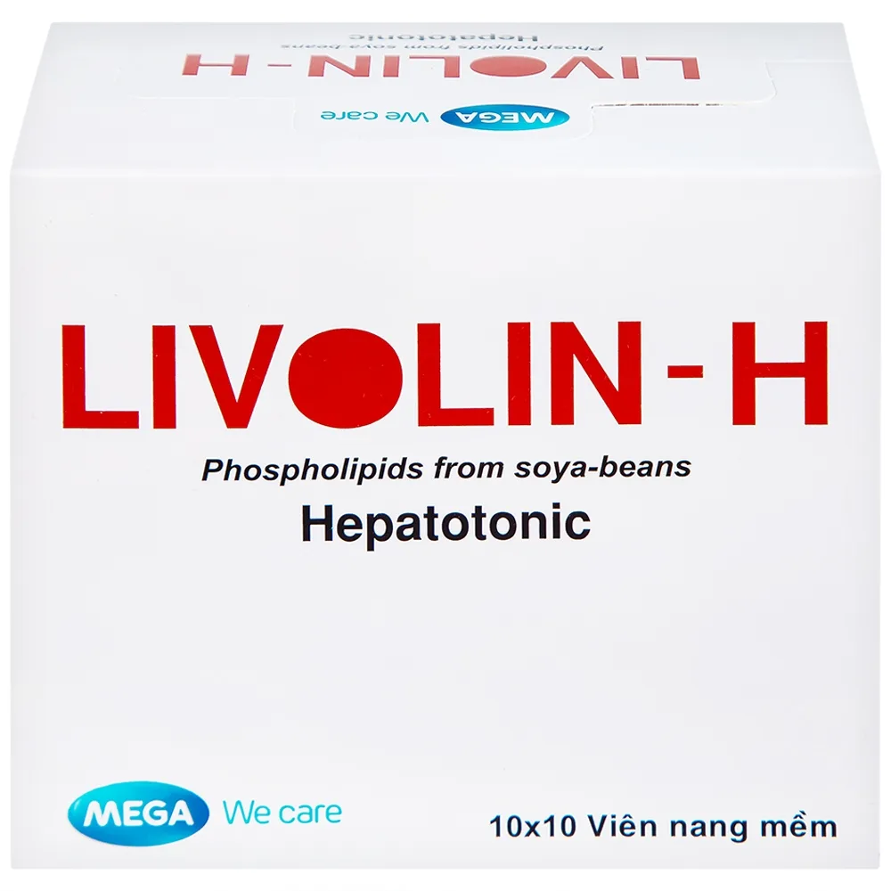 Hình ảnh Viên nang mềm Livolin-H 300mg MEGA We care cải thiện bệnh gan, chán ăn, đau hạ sườn phải (10 vỉ x 10 viên)
